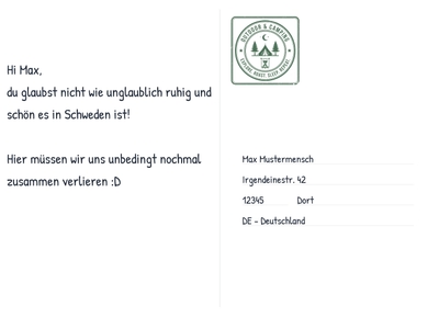 Postkarte aus Schweden